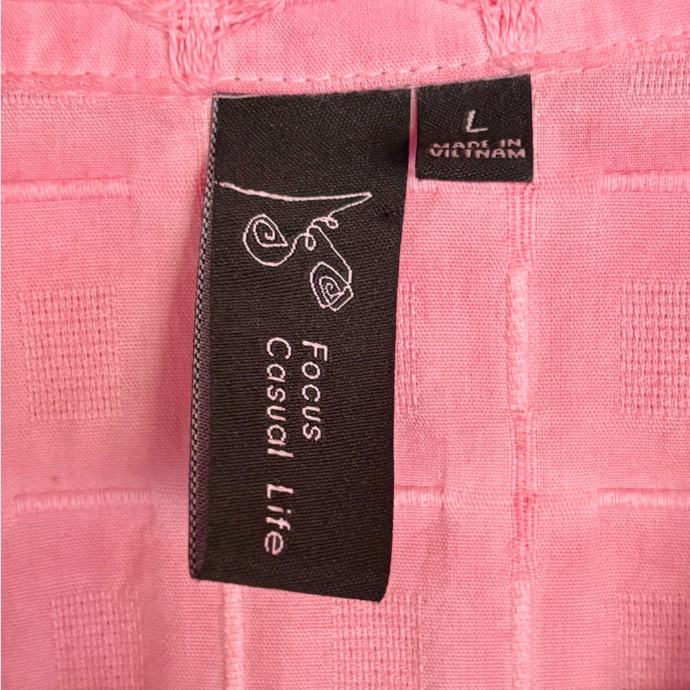 Pink Textured Button-Up Jacket - Picture 2 of 5